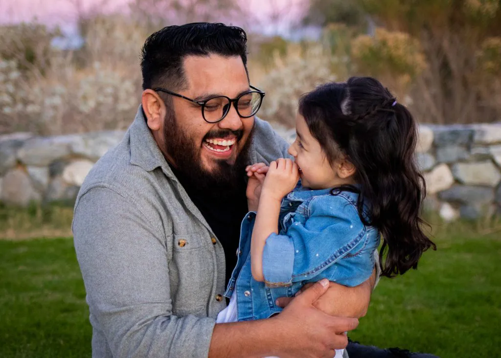 Fun Father and Daughter Photo Shoot