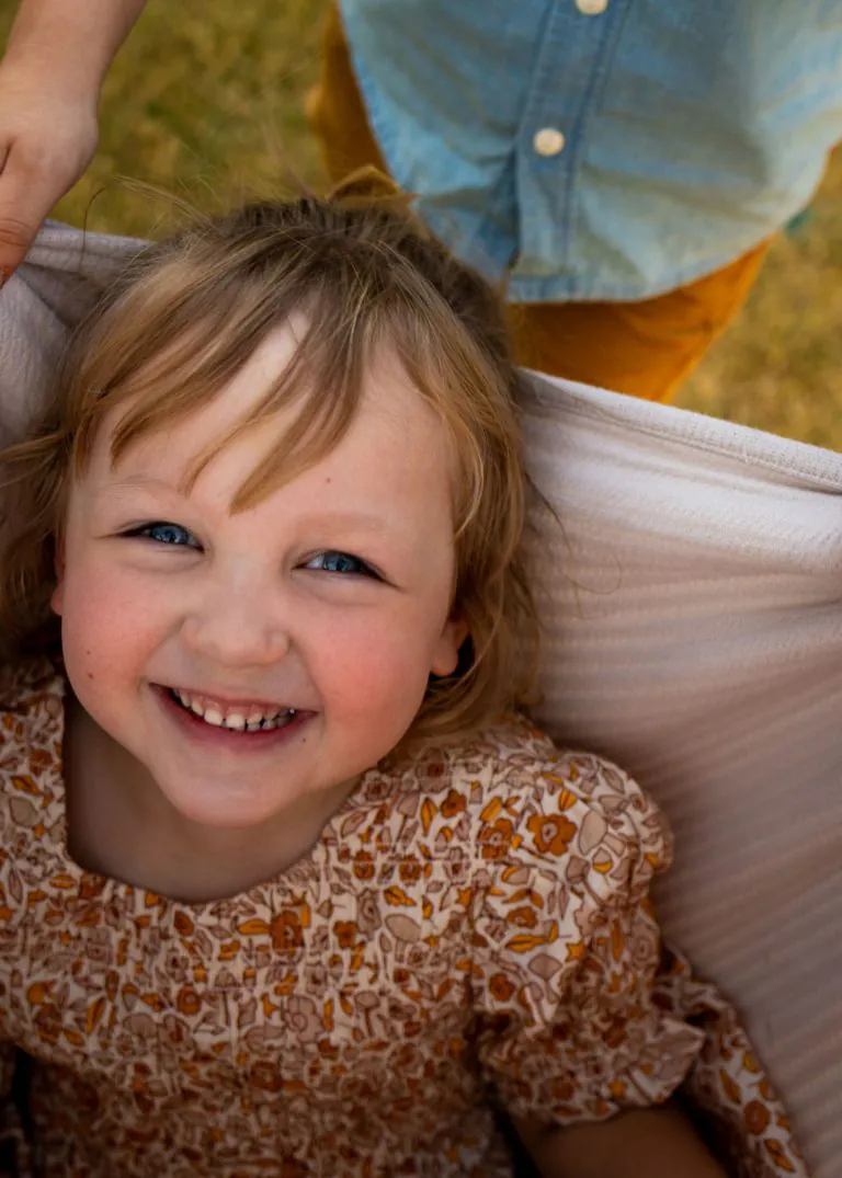 Happy little girl photo session
