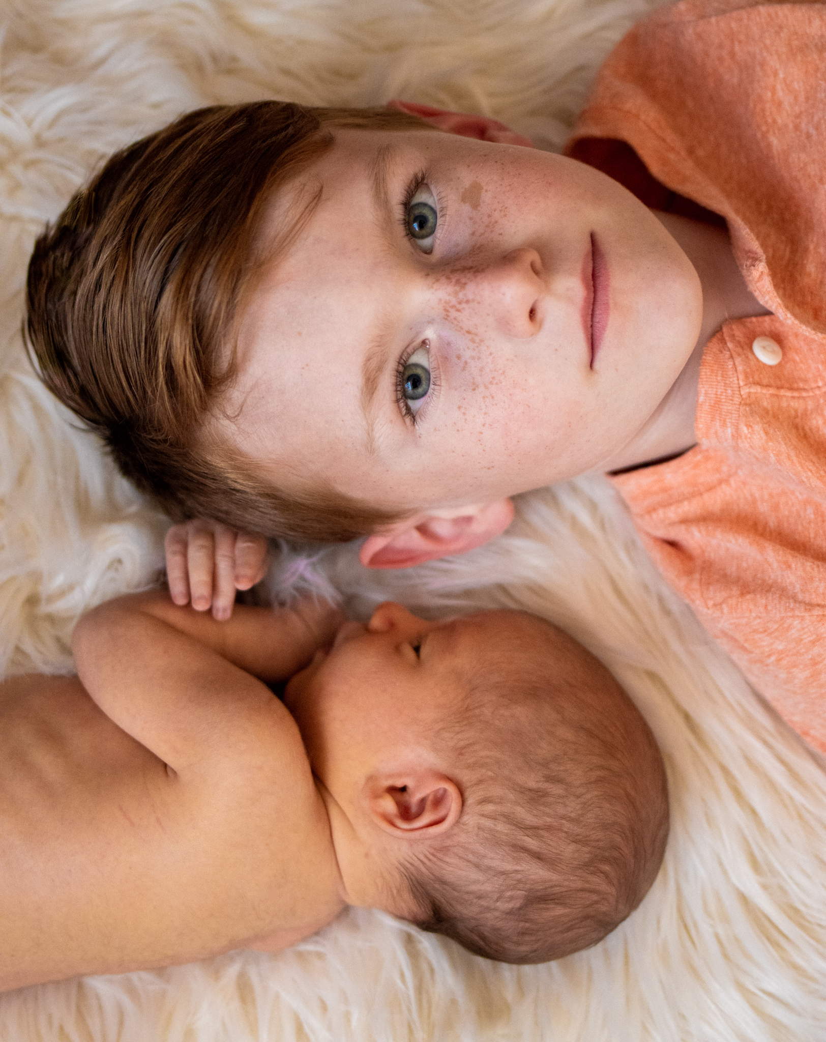 Toddler and Newborn Baby Photo