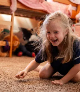 Toddler with Messy Hair Photo