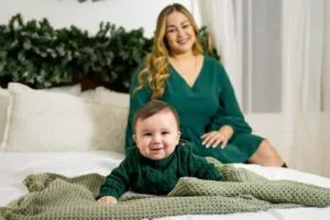 Mother and son during a family photography session