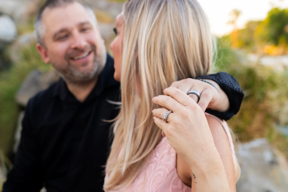 Couples Mini Session with a married couple sharing a natural, connected moment on Valentine’s Day