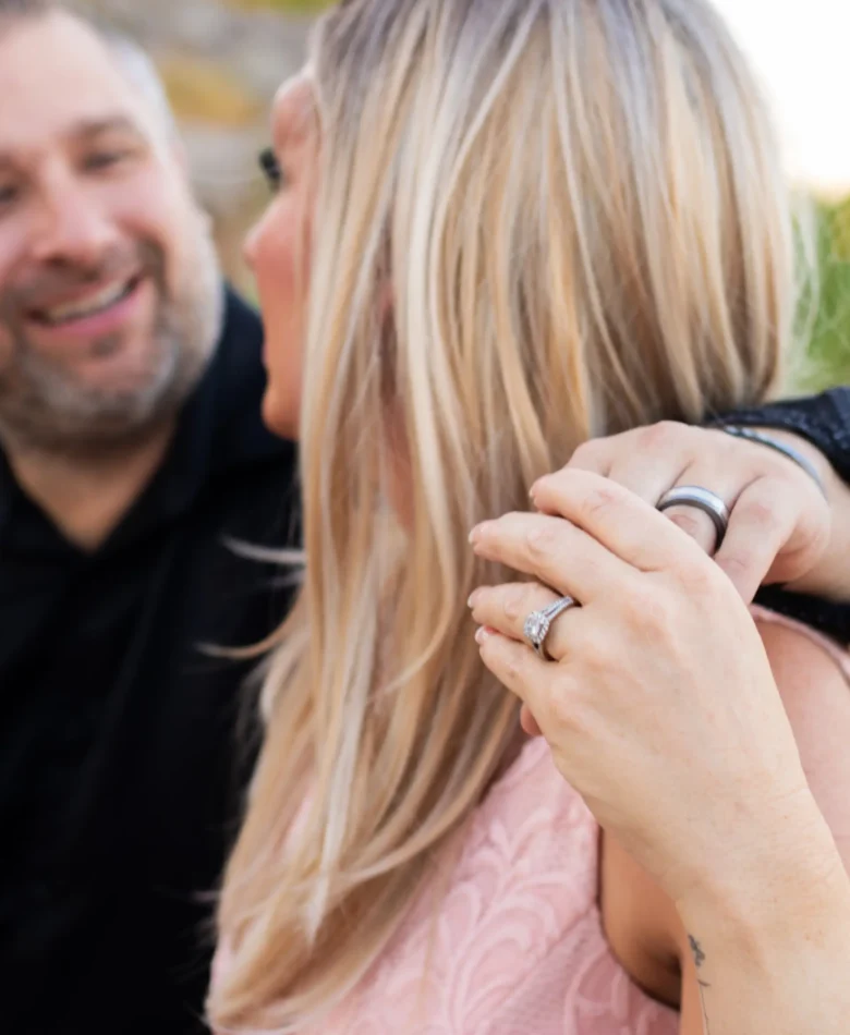 Couples Mini Session with a married couple sharing a natural, connected moment on Valentine’s Day