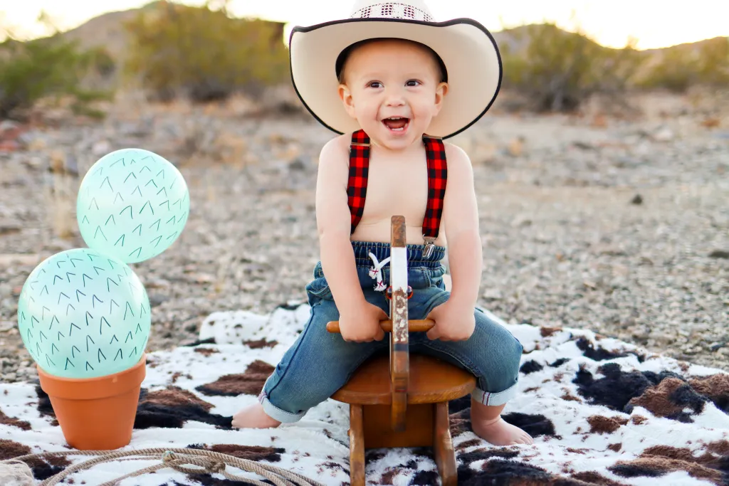 Cowboy Baby Cake Smash Session